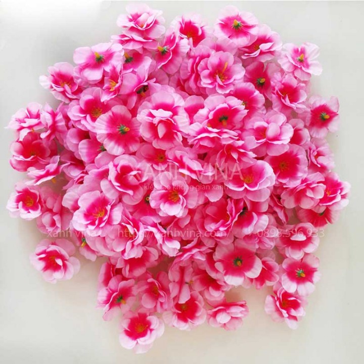 Hoa đào giả bông rời